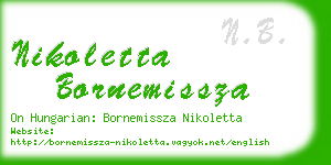 nikoletta bornemissza business card